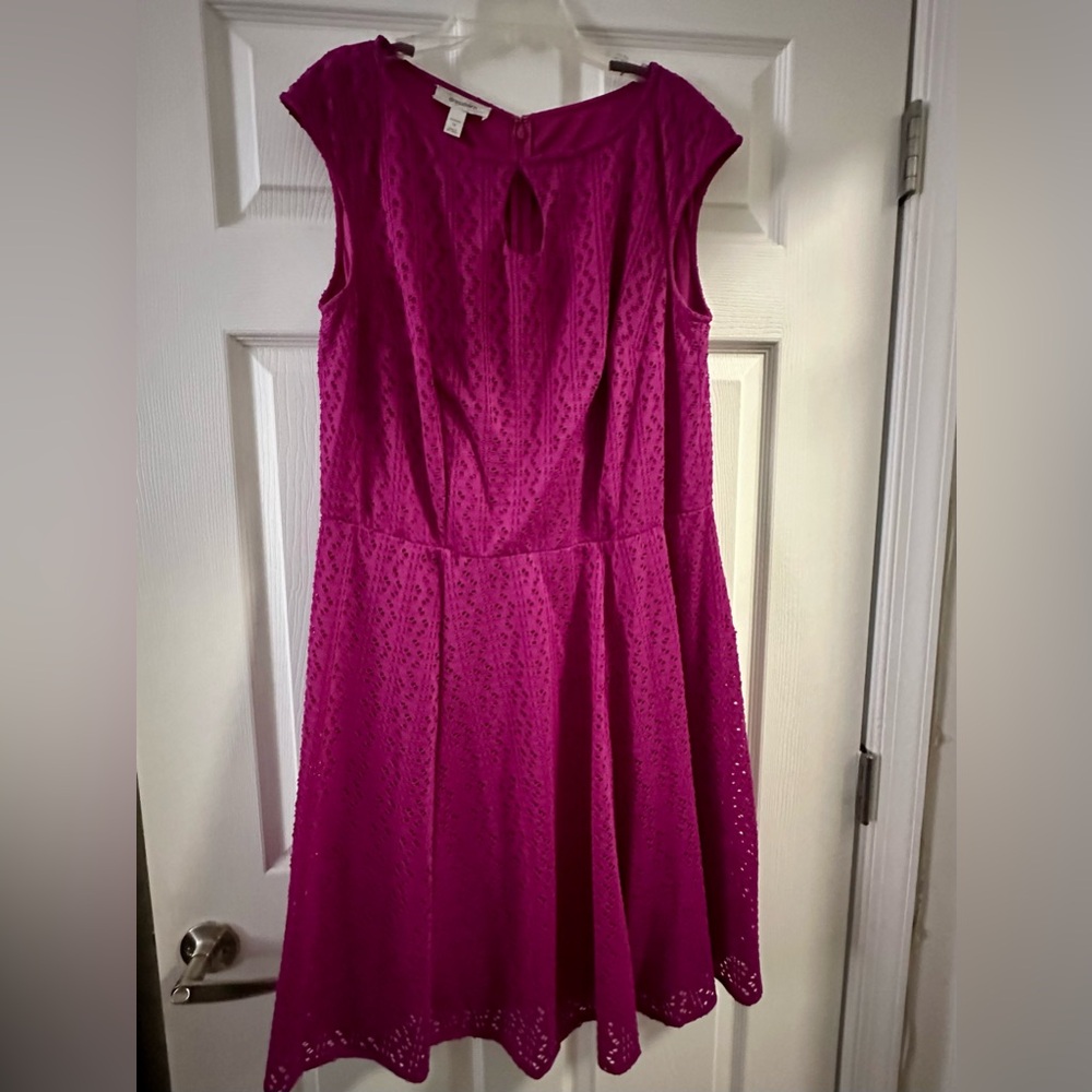 Elegant Pink Sleeveless eyelet lined dress 14